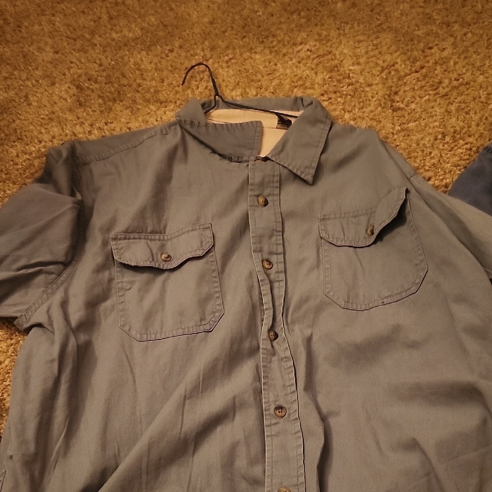Wrangler Blue Casual Button Down Shirt